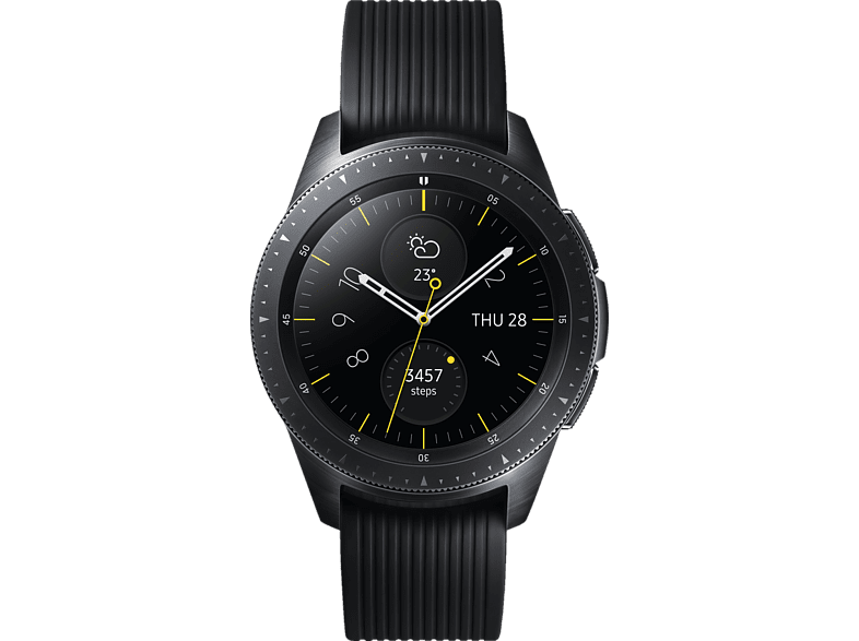Buy SAMSUNG Galaxy Watch 42mm Bluetooth Smartwatch.  Strap: silicone, S, L, color black |  SATURN