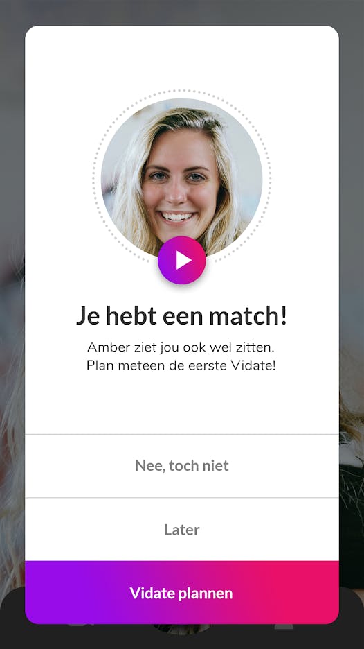 Vidate is the first video dating app from the Netherlands
