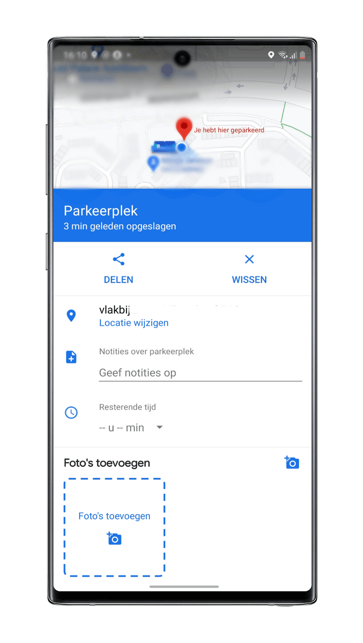 Google Maps tip: this way you will always find your parking space again