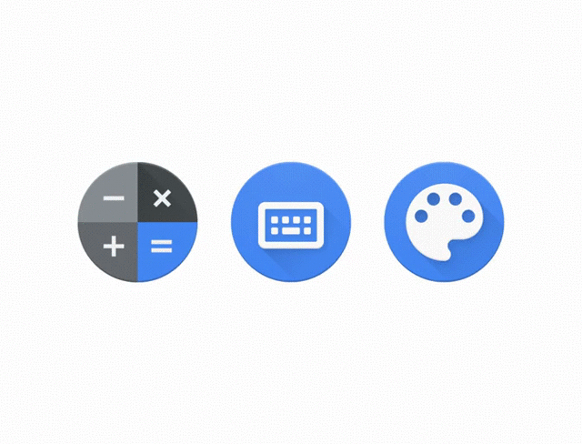 Chrome OS M89 also brings new app icons.  (Gif: Google)