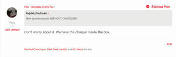 OnePlus 9 charger in Pete Lau confirmation package